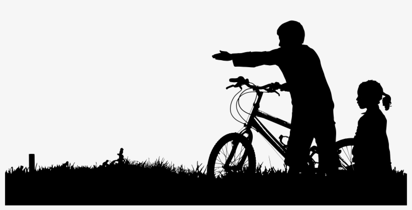 This Free Icons Png Design Of Kids And Bike Silhouette, transparent png #672416