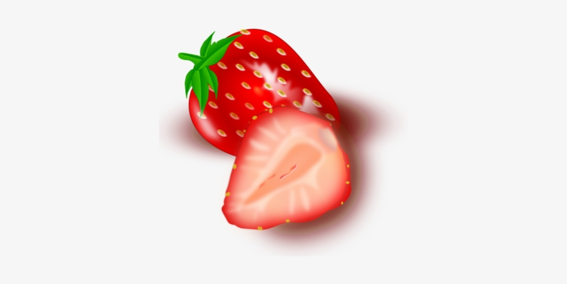 Strawberry Milkshake Smoothie Shortcake Juice - Strawberries Shower Curtain, transparent png #672421