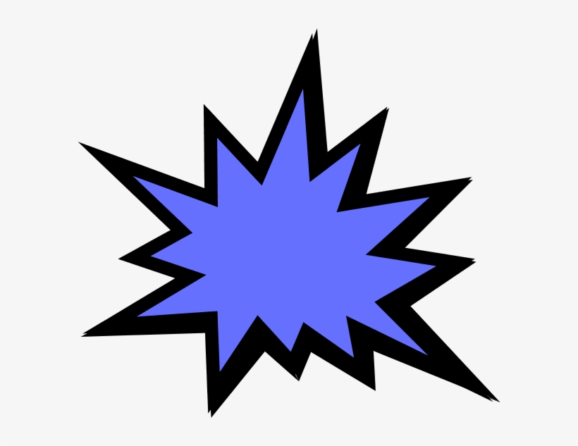 Cartoon Explosion Clipart - Clipart Explosion Blue, transparent png #672678