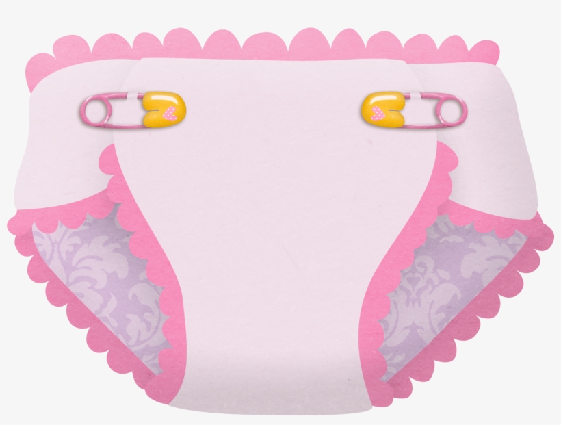 Diaper Clipart Free Images 2 Clipartix Baby Shower - Pink Baby Diaper ...