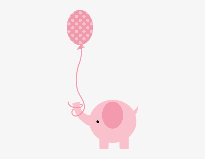 Construction Clipart Baby Shower - Pink Baby Shower Elephant Clipart, transparent png #672798