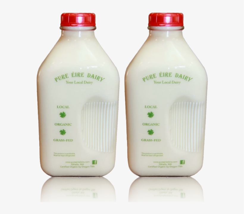 Glass Bottles Of Pure Eire Dairy Farm Fresh Milk - Pete's Milk Delivery, transparent png #673238