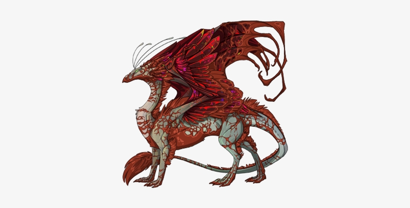 Flight Rising - Red Fire Female Dragon, transparent png #673510