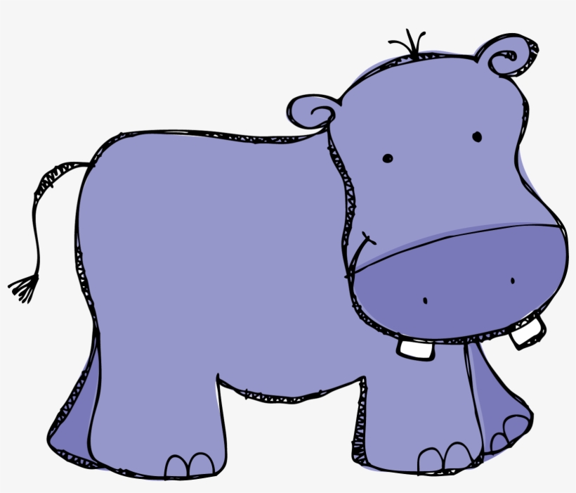 Clip Art Hippo Cute Hippopotamus Clipart Baby Shower - Hippo Clip Art, transparent png #673737