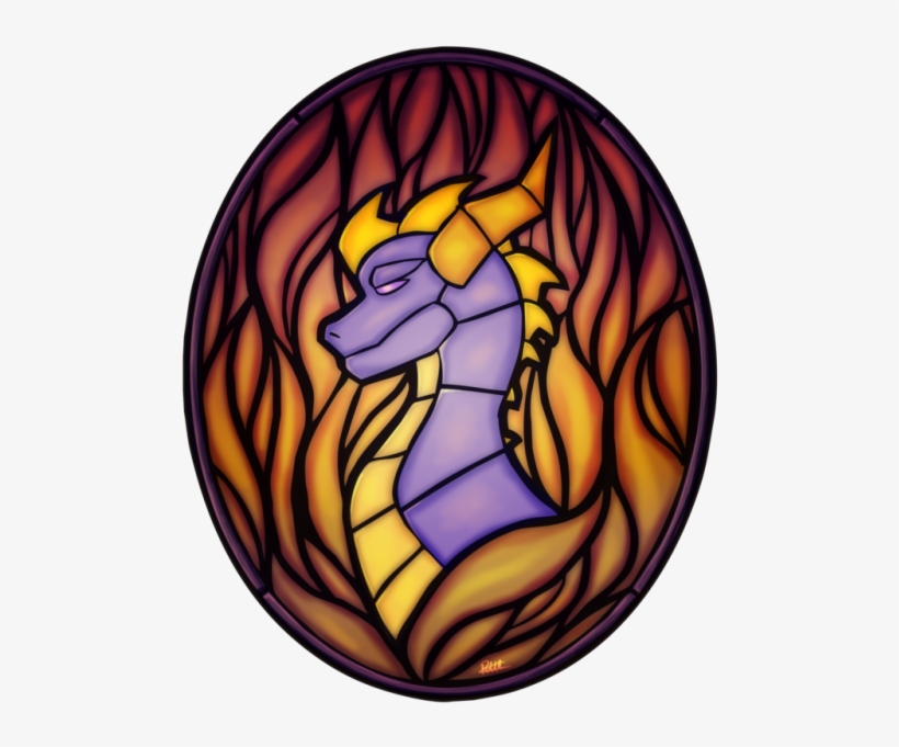 I've Had This Idea For Awhile Now To Have A Drawing - Stained Glass Spyro Art, transparent png #673852