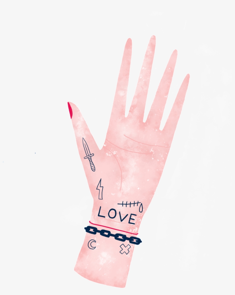 Harajuku Wind Tattoo Hand-painted Transparent Material - Portable Network Graphics, transparent png #673966