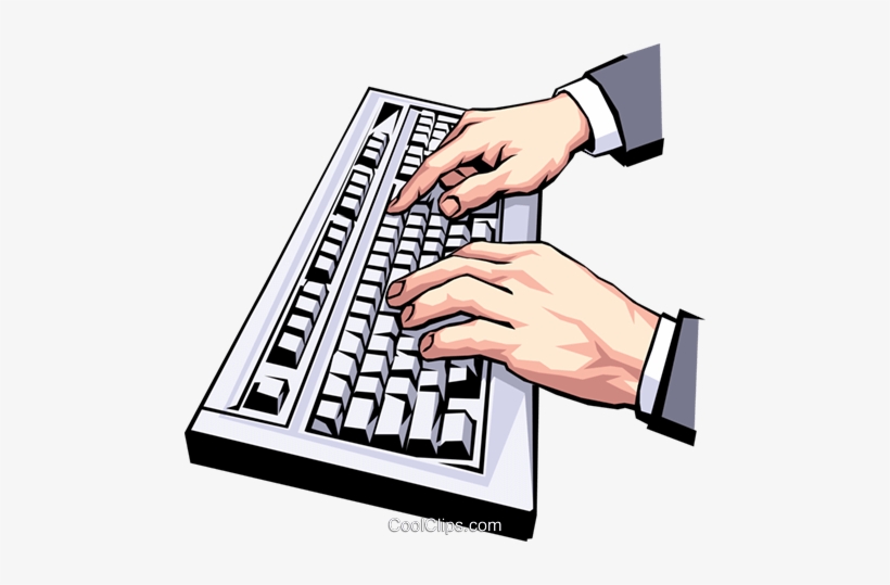 Picture Transparent Library Collection Of Hands On - Typing Clip Art, transparent png #674135