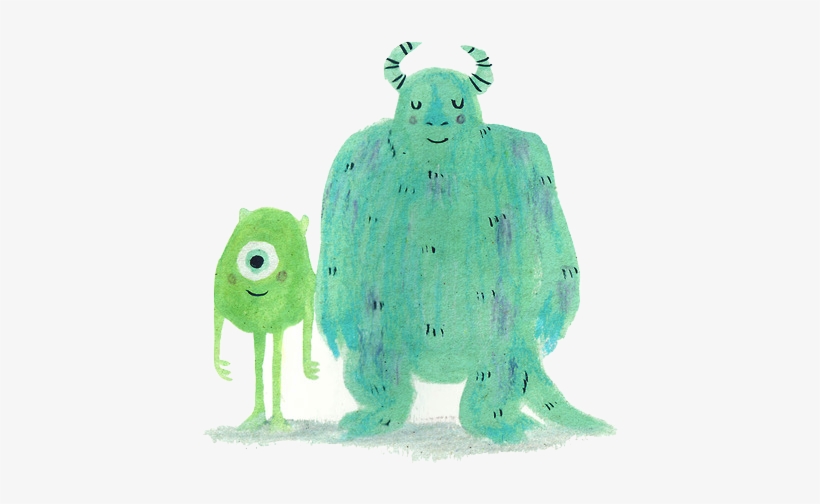 Drawing Disney Pixar Green Monsters Inc Blue Transparent - Monsters Inc Overlay, transparent png #674561