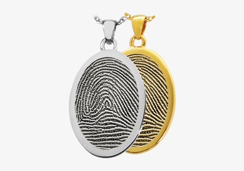 Wholesale B&b Oval Rim Fingerprint Jewelry In Silver - Fingerprint Pendant, transparent png #674632