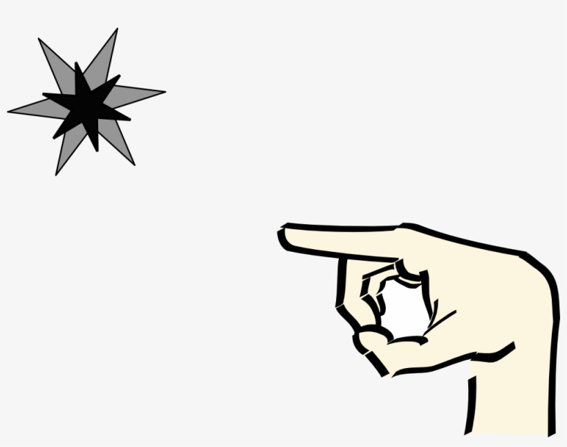 Hand Pointing At Star - Pointing Hand, transparent png #674839