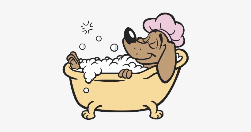 Dog Bath Clipart - Dog Taking A Bath, transparent png #675976