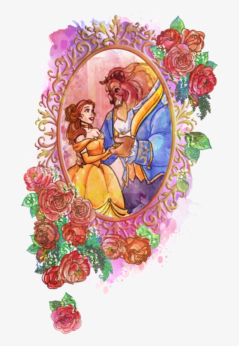 Beauty And The Beast By Fufunha Belle Tattoo, Disney - Belle, transparent png #676524
