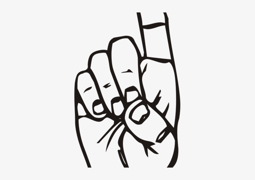 1356 Clipart Hand Pointing Finger - Finger Pointing Up Vector, transparent png #676683