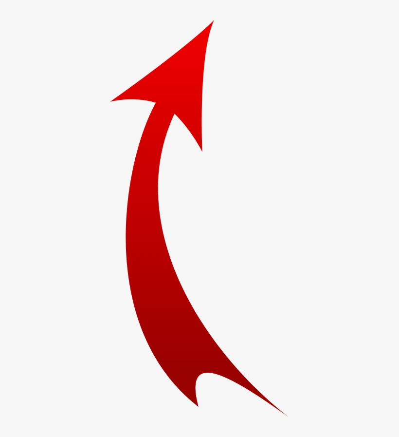 Rawheights Beats - Curve Red Arrow Png, transparent png #676757