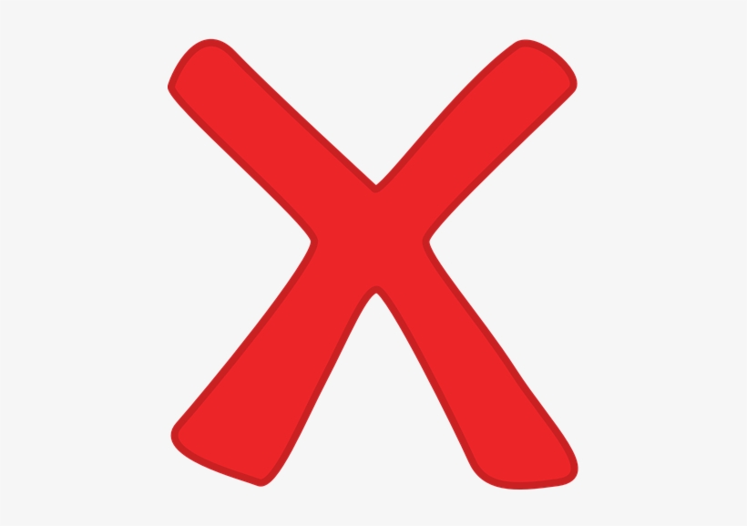 Wrong - Red Cross Paint Png, transparent png #676846