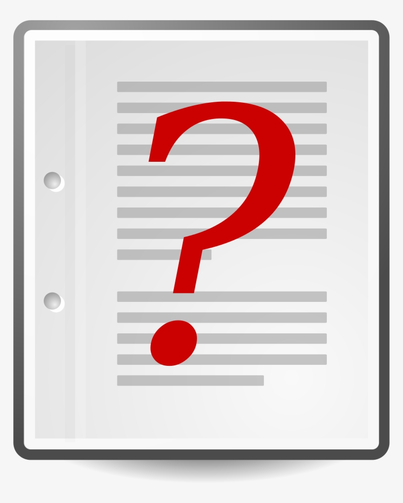 Text Document With Red Question Mark - Document With Question Mark, transparent png #676937