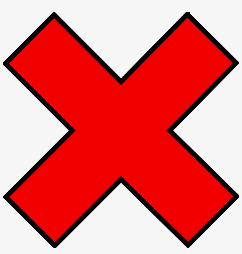 Red Cross Clipart Wrong Answer - Red Cross Clipart, transparent png #677025