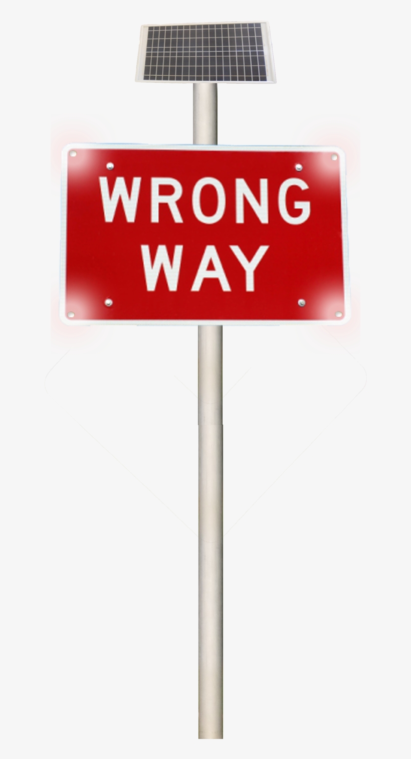 Wrong Way Sign Alert - Wrong Way Sign Png, transparent png #677047