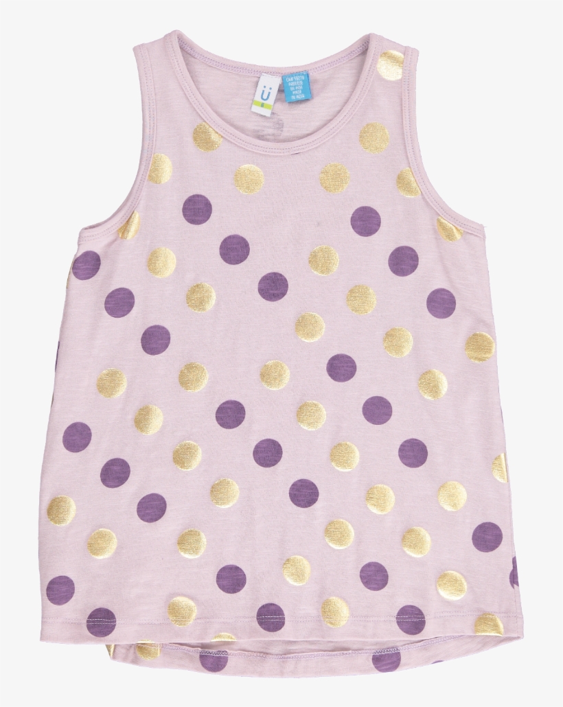 Blubyblu Sleeveless Polka Dot Print Tank Top Lavender/ - Polka Dot, transparent png #677138