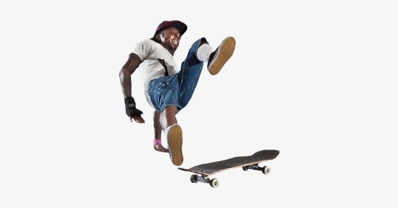 Transparent Image Of Lil Wayne Falling Off A Skateboard - Lil Wayne Skateboard Meme, transparent png #678234