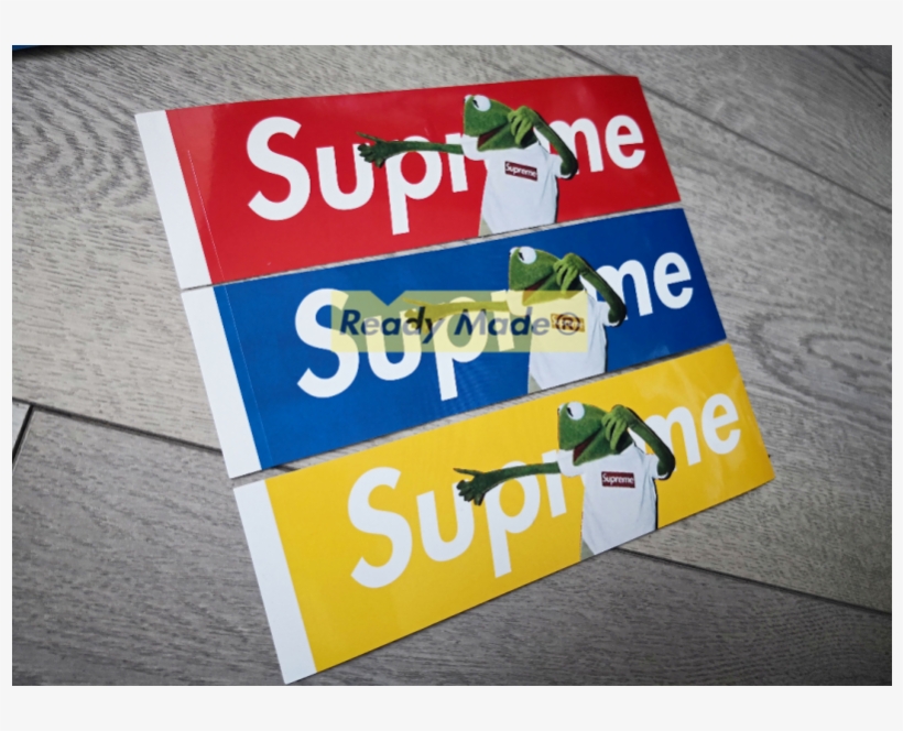 Kermit The Frog 08ss Box Logo Sticker - Supreme Kermit, transparent png #678425