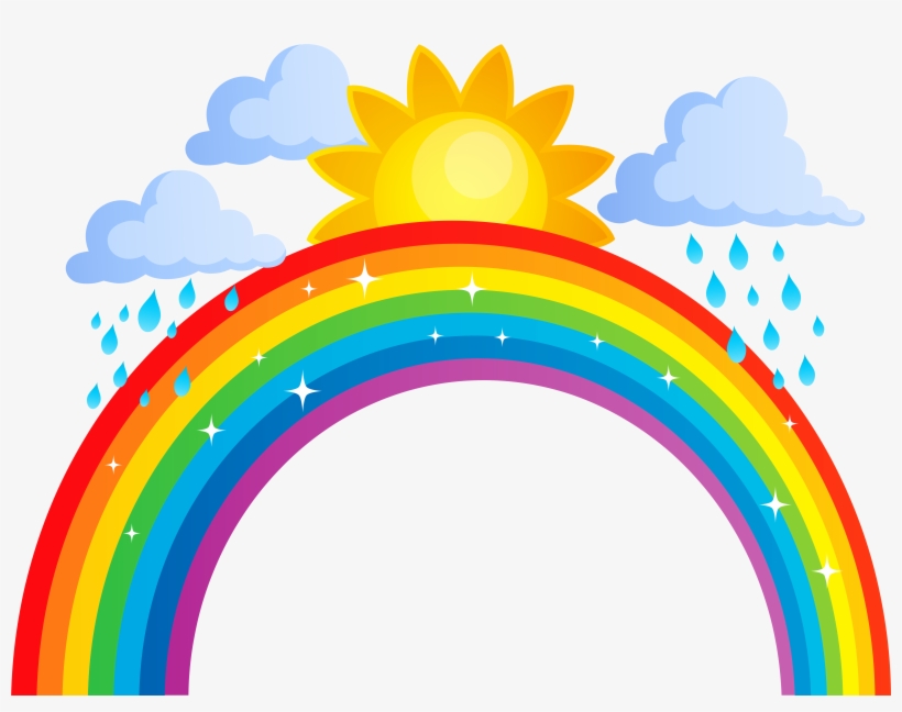 Banner Royalty Free Stock Clouds Png Transparent Clip - Rainbow Sun And Clouds, transparent png #679670
