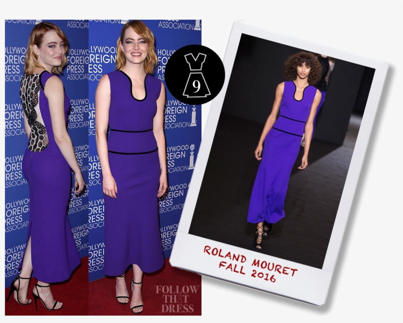 Emma Stone In Roland Mouret Fall - Formal Wear, transparent png #679979