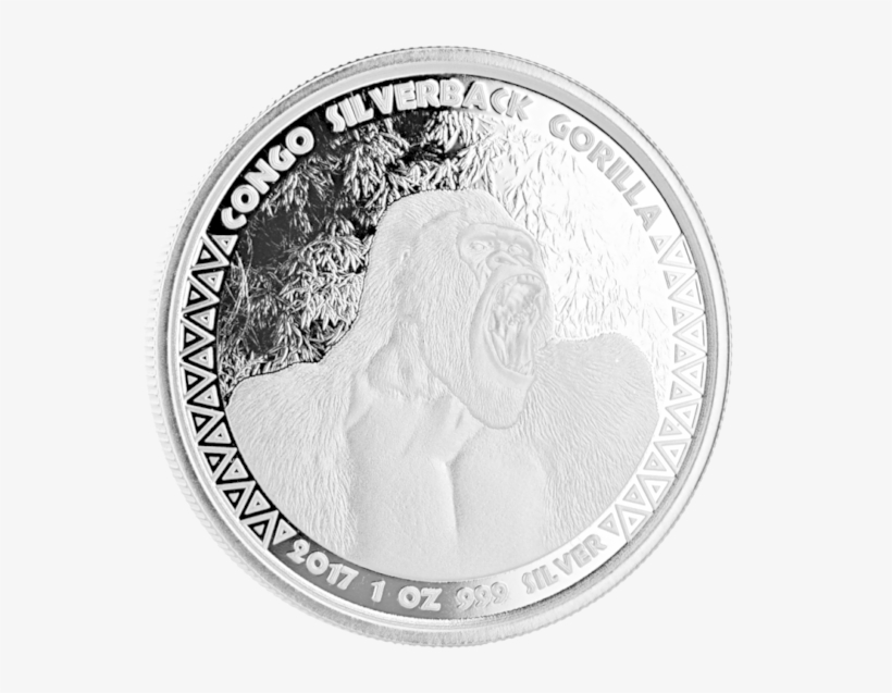 1 Oz Congo Silverback Gorilla, transparent png #6700041