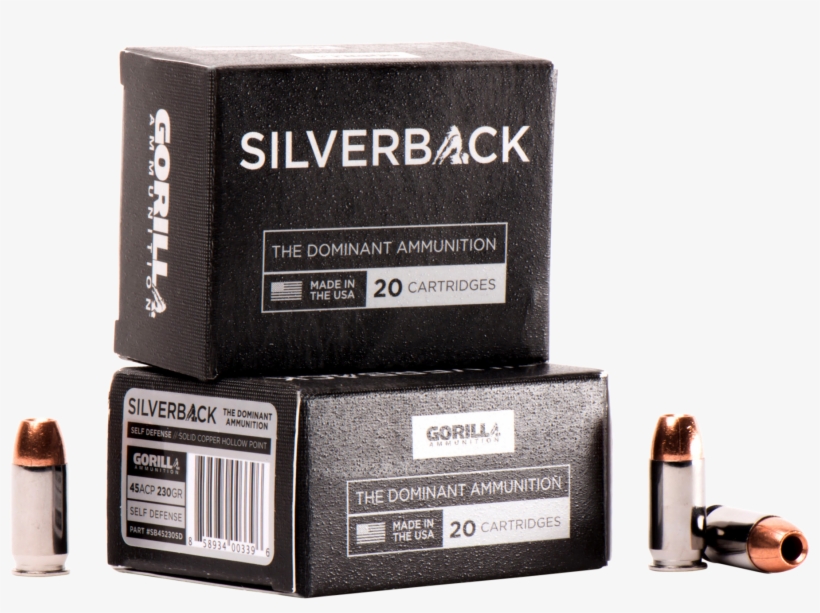 Gorilla Ammunition Sb45230sd Silverback 45 Acp 230, transparent png #6700219