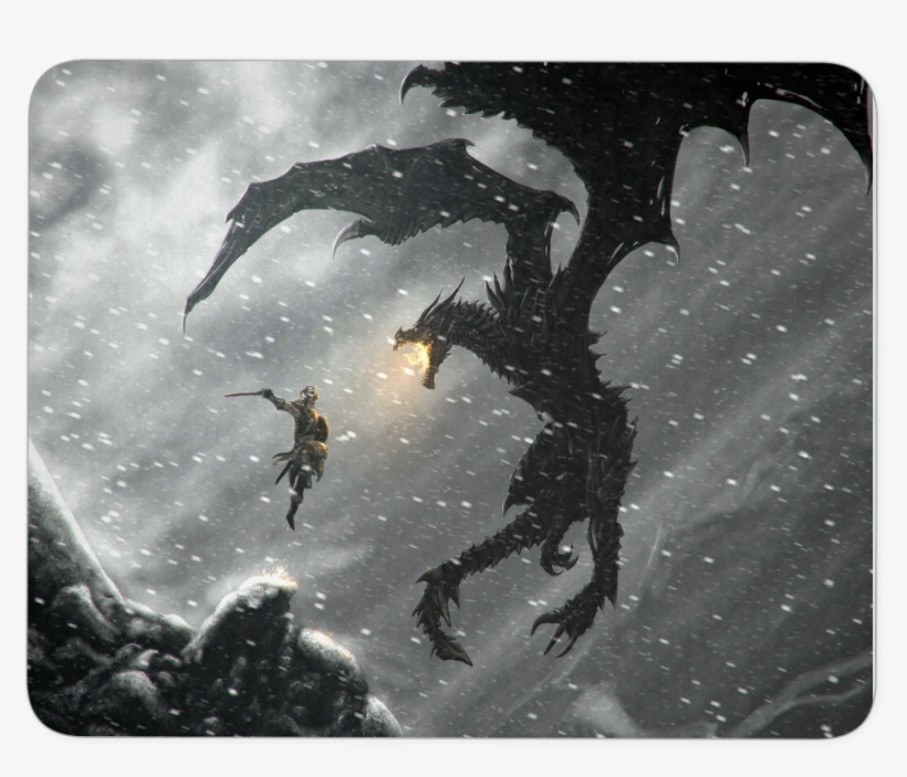 Skyrim Desktop Mouse Pad Thick Anti-slip, transparent png #6702421