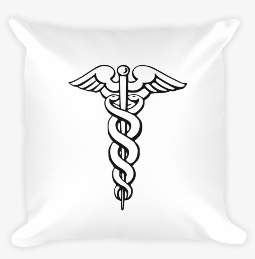 "caduceus" Square Pillow, transparent png #6703824