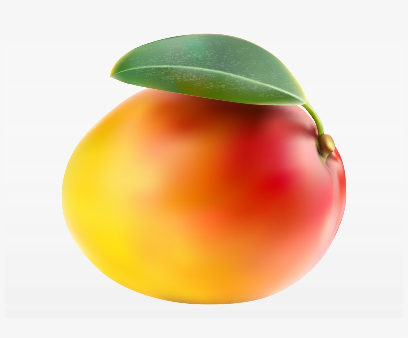 Mango With Leaf Meshfill Realistic Meshfill Art Meshfill, transparent png #6704427