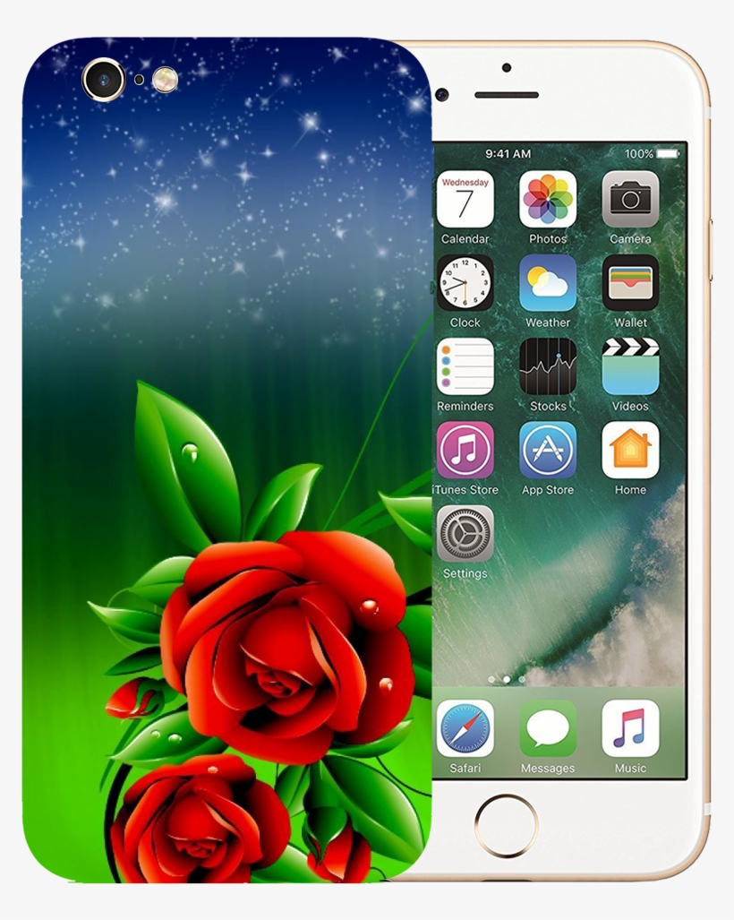 Red Rose Printed Case Cover For Iphone 6 By Mobiflip, transparent png #6705201