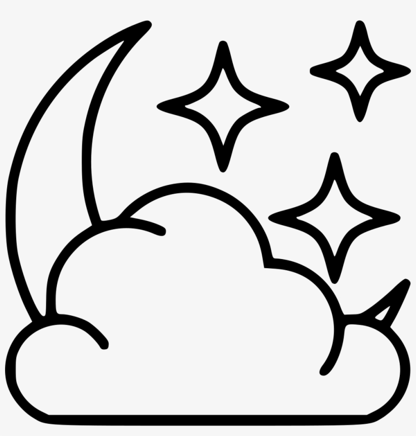 Cloudy Moon Star Comments, transparent png #6706895