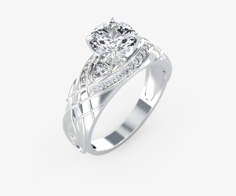 0 Carat Diamond Engagement Ring, transparent png #6708466