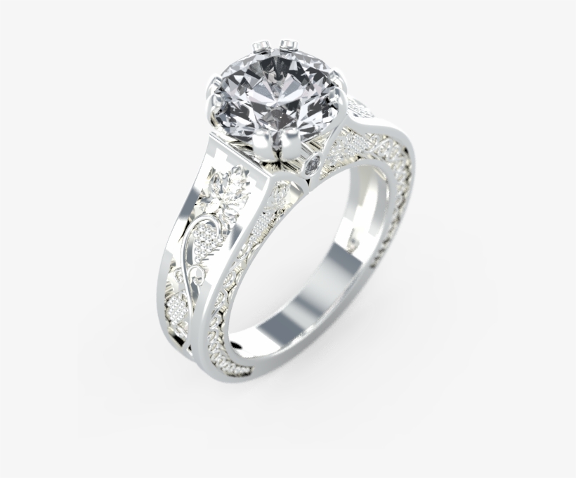 0 Carat Diamond Engagement Ring, transparent png #6709227