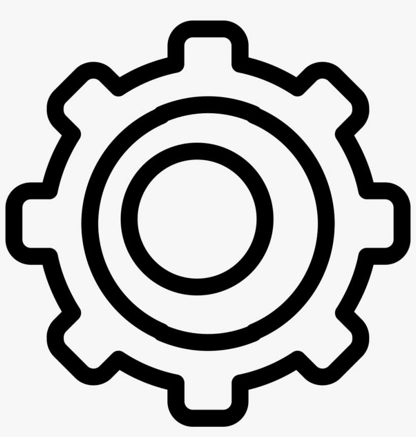 Settings Gear Symbol Outline In A Circle Svg Png Icon, transparent png #6710587