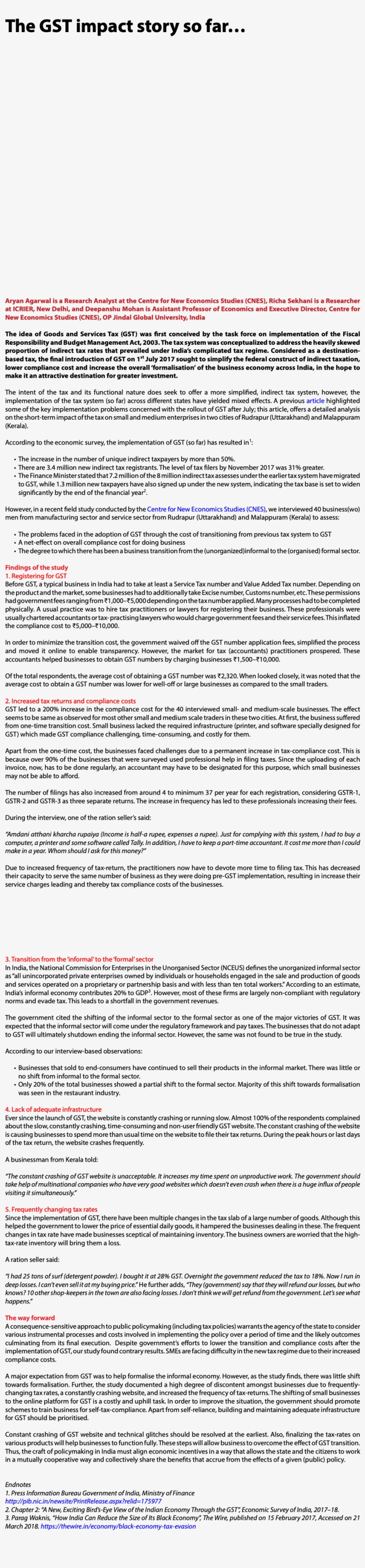 The Gst Impact Story So Far Aryan Agarwal Is A Research, transparent png #6710981
