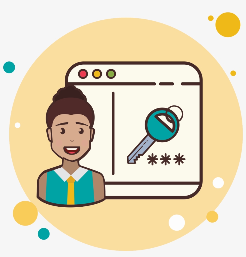 Lady Window Password Icon, transparent png #6712061