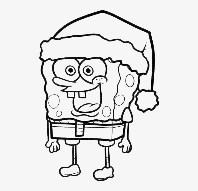 Drawn Christmas Spongebob, transparent png #6712482