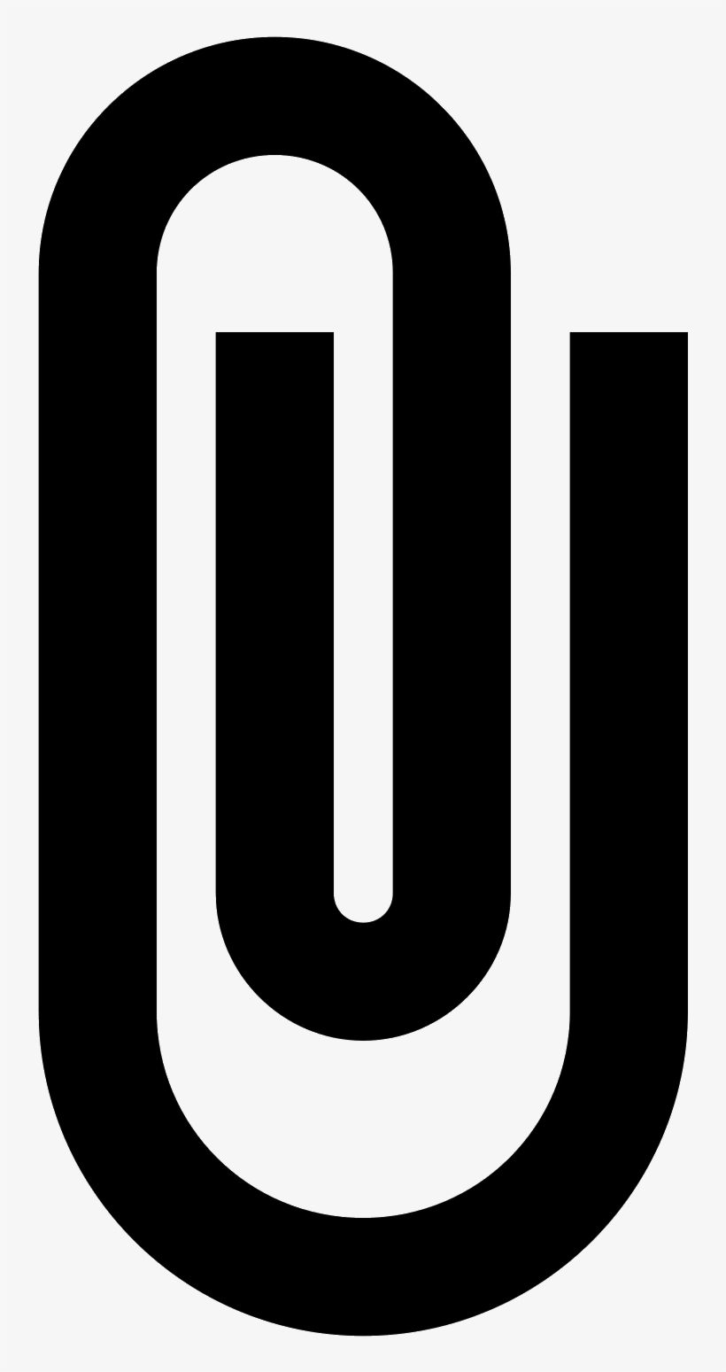 It Is An Image Of A Black Paperclip, transparent png #6712540