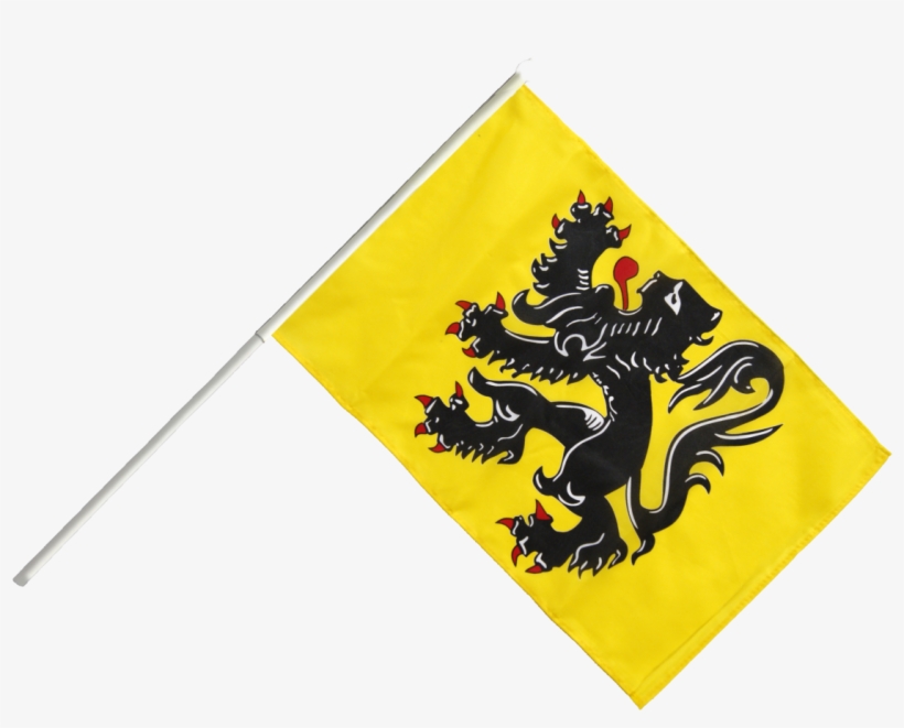 Belgium Flanders Hand Waving Flag, transparent png #6715871