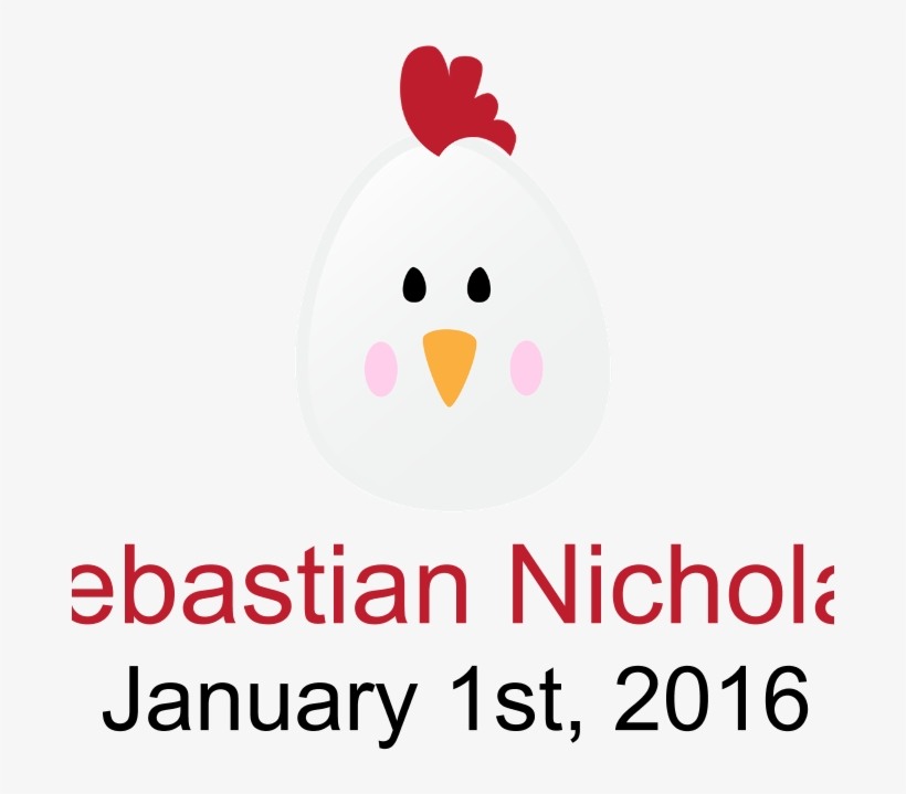 Custom Chicken W/baby Name And Birthdate Baby Blan, transparent png #6716560
