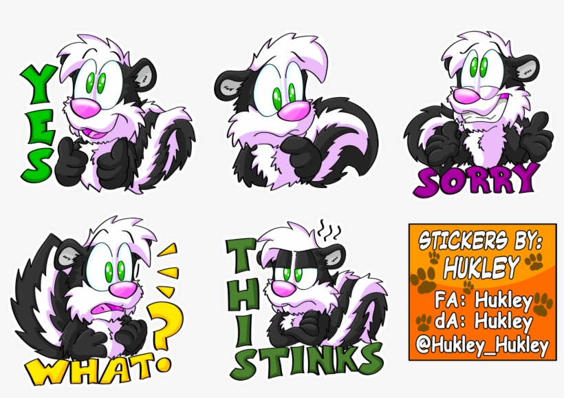 Sebastian Skunk Telegram Stickers, transparent png #6717235