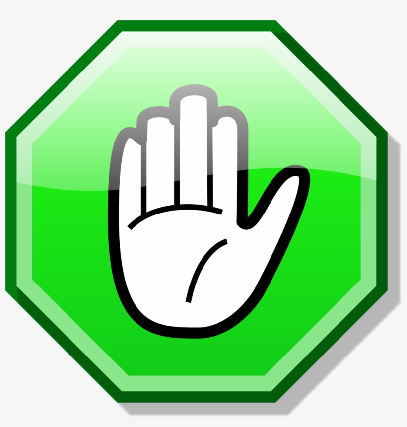 Stop Hand Nuvola Green, transparent png #6721626