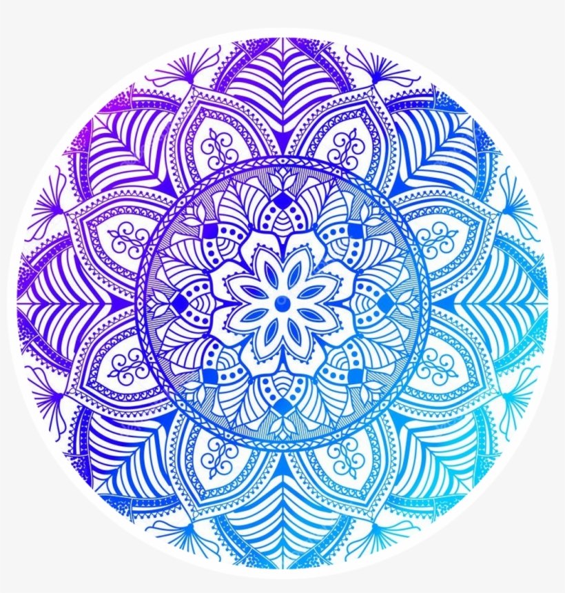 Mandala Icons Icon Tumblr Logos Logo Sticker Blue Purpl, transparent png #6722383