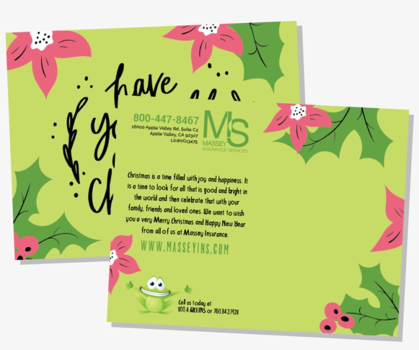 Merry Christmas Masseys Post Cards, transparent png #6736039