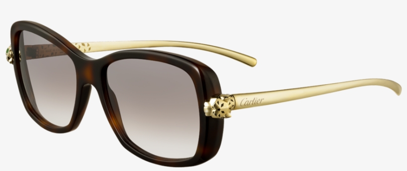 Panthère Wild De Cartier Sunglasses, transparent png #6739548