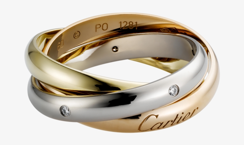 Wedding Rings With 3 Diamonds Unique Cartier Trinity, transparent png #6740478