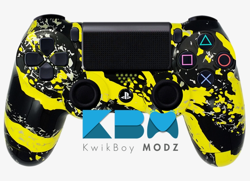 Yellow Splatter Ps4 Controller Available At Www, transparent png #6741881